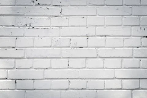 Background texture of a old white brick wall Stock Photos