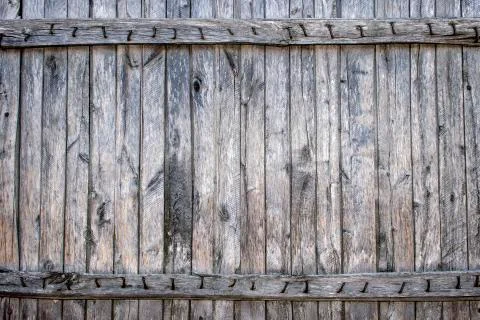 Background texture of old wooden lining boards wall Stock Photos