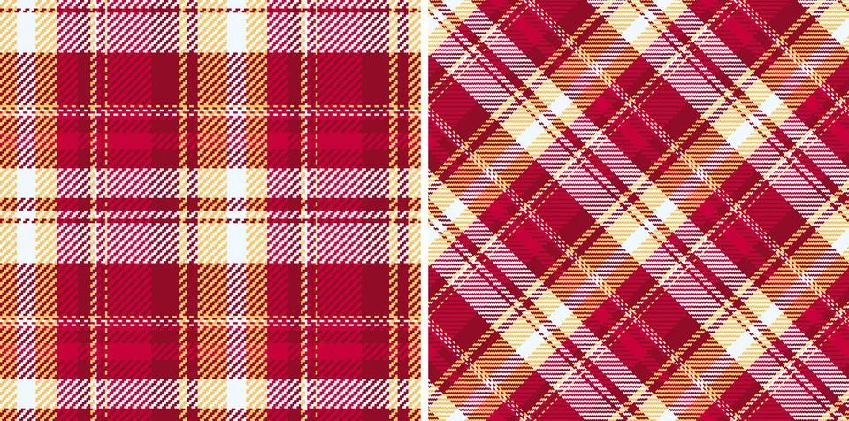 Background texture pattern of check seamless tartan with a fabric vector pl.. Stock Illustration