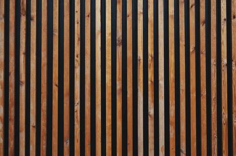 Background with texture pattern of wooden slats and boards for interior Stock Photos