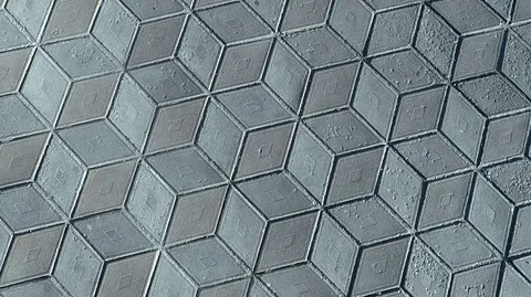 Background texture paving tile gray from small diamonds Stock Footage 128345434