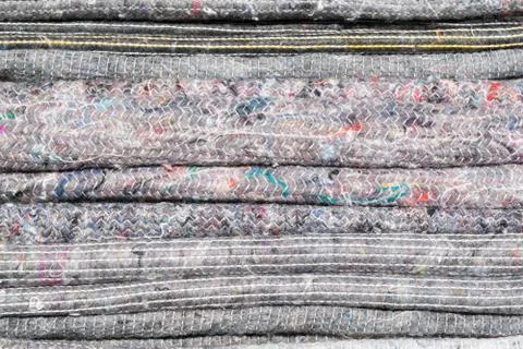 Background texture from a pile of grey blankets Stock Photos