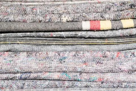 Background texture from a pile of grey blankets Stock Photos
