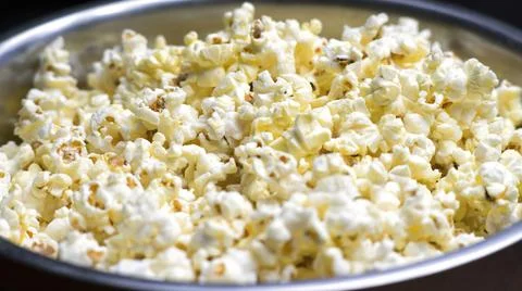 Background texture of the popcorn corn macro photo Stock Photos