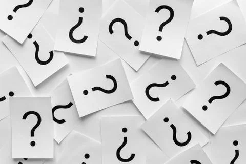 Background texture of printed question marks Stock Photos