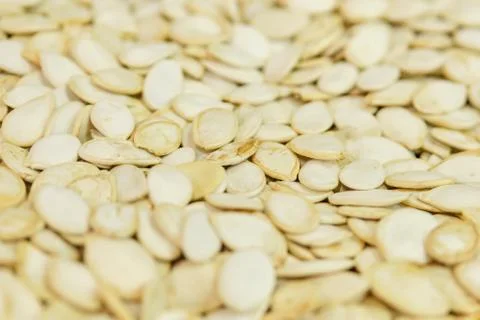 Background texture of pumpkin seeds. Stock Photos