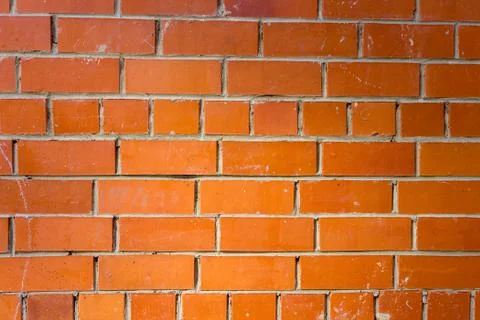 Background texture of a red brick wall Stock Photos