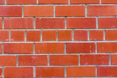 Background texture of a red brick wall Stock Photos