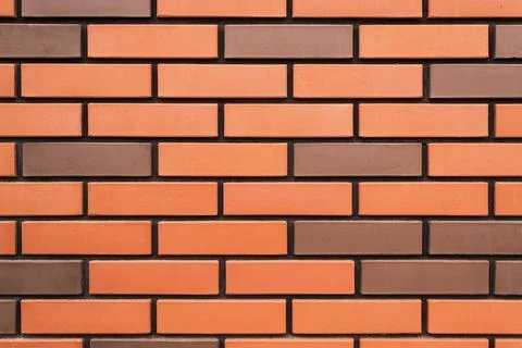 Background, texture, red brick wall, new masonry. Stock Photos