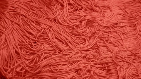 Background texture. red silk fringe. copy space. closeup Stock-Footage 126868297