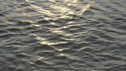 Background texture ripples on the river golden rays of the sunset sun Stock-Footage 147586299