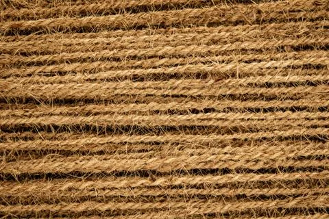 Background texture of the rope made from coconut husk fibers Stock Photos