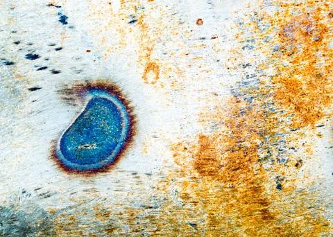 Background texture rusted metal with amoeba shape Stock Photos