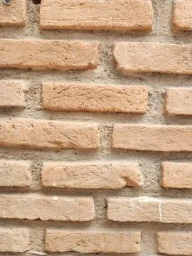 Background / Texture of rustic brick wall with cement Stock Photos