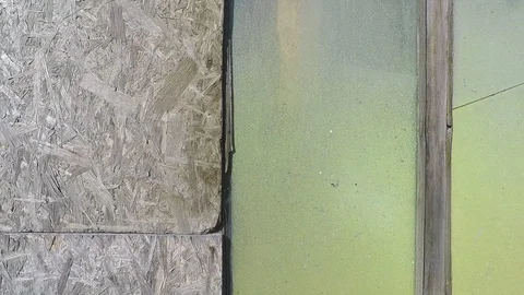 Background texture of sheets of plywood painted with green paint Stock Footage 112805359