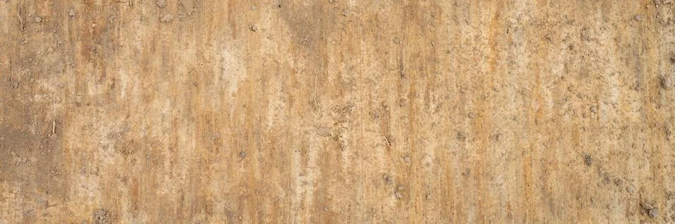 Background texture from the smooth surface of the sand. top view. banner Stock Photos