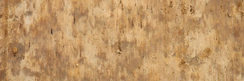 Background texture from the smooth surface of the sand. top view. banner Foto stock
