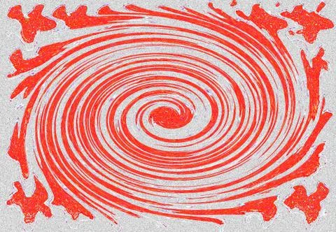 Background texture: spiral circles of paint. Abstract stripes of a circular l Illustrazione stock