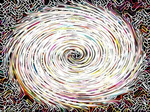 Background texture: spiral circles of paint. Abstract stripes of a circular l Illustrazione stock