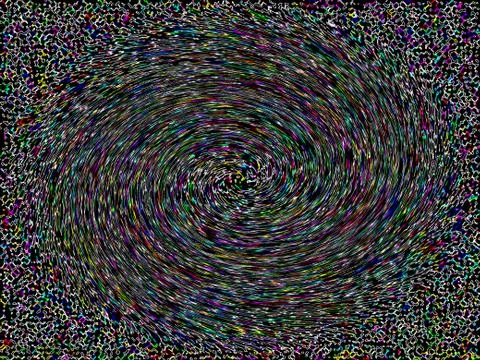 Background texture: spiral circles of paint. Abstract stripes of a circular l Stock Illustration