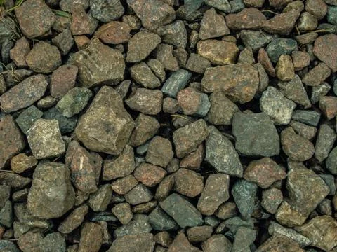 Background texture of stone, crushed stone and brick Stock Photos