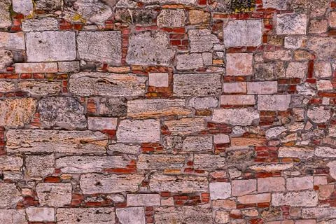 Background texture stone folded from solid natural rectangular and square sto Foto stock