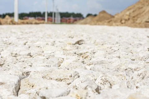 Background, texture of stones. A close-up of rubble. Stock Photos