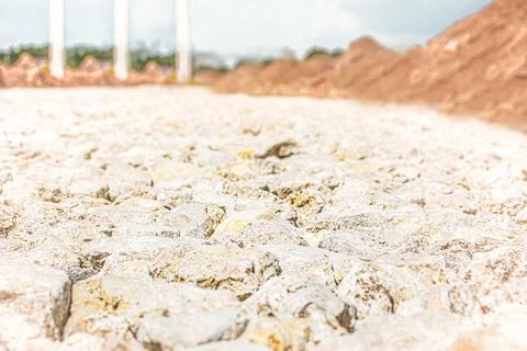 Background, texture of stones. A close-up of rubble. Stock Photos