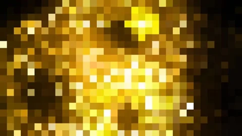 Background texture surface golden wall various movements, golden pixel Stock Footage 133871964