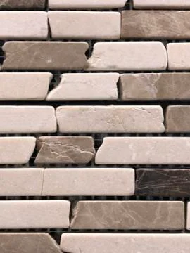 Background, texture for tile beige mosaic Stock Photos