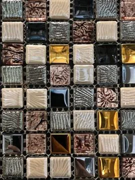 Background, texture tiles for multi-colored mosaic Stock Photos