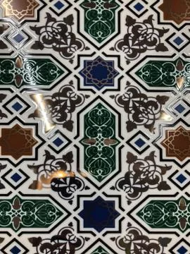Background, texture tiles for multi-colored mosaic Stock Photos