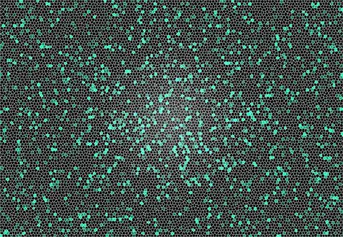 Background texture: trace elements, molecules. Abstract structure of the cell Stock Illustration