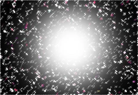 Background texture: trace elements, particles on a black background. Concept: Stock Illustration