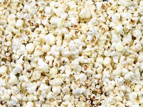 Background texture of traditional popcorn white color Stock Photos