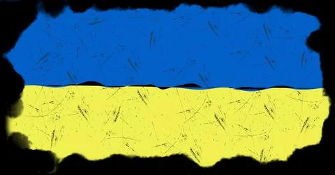 Background texture: Ukrainian flag. Concept - patriotism, war in Ukraine. Sig Stock Illustration