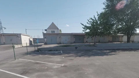 Background texture views of garages and cabin Stock Footage 112739840