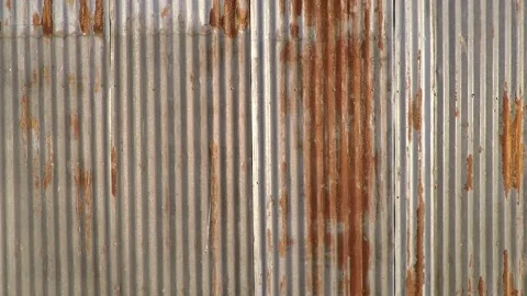 Background texture wall fence made of metal rusty sheets Stock Footage 130212064