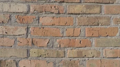 Background texture wall house made of red brick Stock Footage 127708859