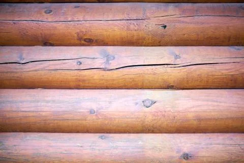 Background texture of the wall of a log cabin Foto stock
