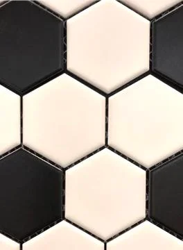 Background, texture, wall tiles black and white mosaic Foto stock