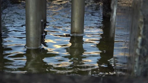 Background texture water pipe reflection light Stock Footage 139503866