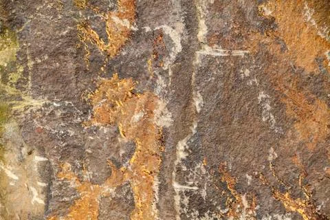 Background texture of weathered standing stone Stockfoto's