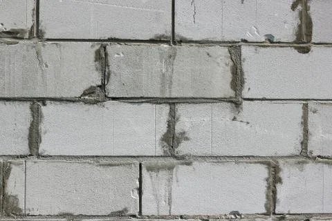 Background texture of white Lightweight Concrete block Stock Photos