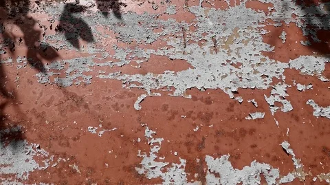 Background texture of white paint on metal that peels off and sprinkles Stock Footage 124587084