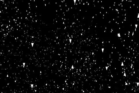 Background is the texture of white triangles on a black backgrou Foto stock