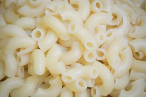 Background Textured of Cooked Elbow Macaroni Stock Photos