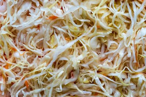 Background textures from cabbage shredded and fermented Stock Photos