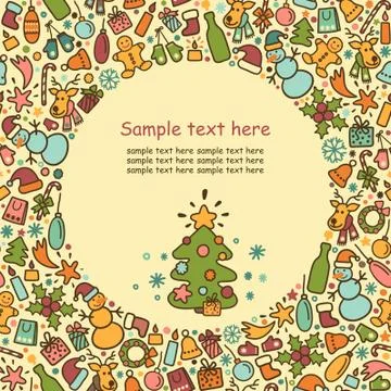 Background on a theme of New Year and Christmas Stock Illustration