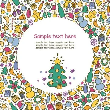 Background on a theme of New Year and Christmas Stock Illustration